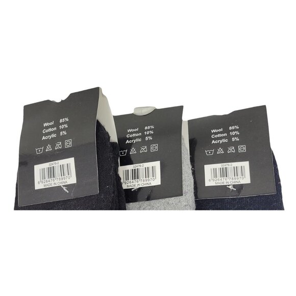 Lamb Wool Socks Men Winter Thermal Warm Heavy Duty Boot Socks 3-PACK 10-13 NEW A - Picture 3 of 3